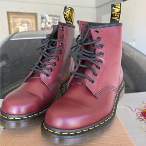 Dr. Martens Unisex Cherry Red Leather Boots